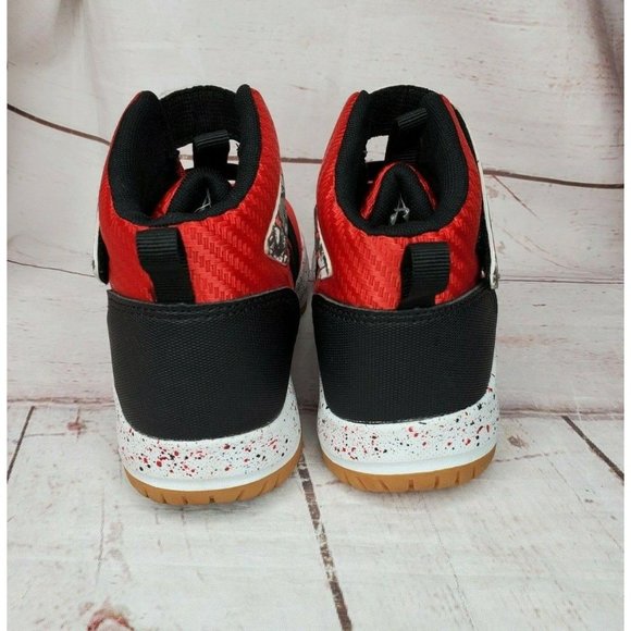 Boys AND1 Strapped Blindside Basketball Shoes Sneakers Size 5 Red - Picture 4 of 12